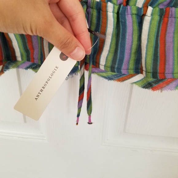Anthropologie striped smocked crop top - Picture 7 of 9